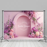 Lofaris Romantic Pink Arch Floral Wedding Photo Backdrop